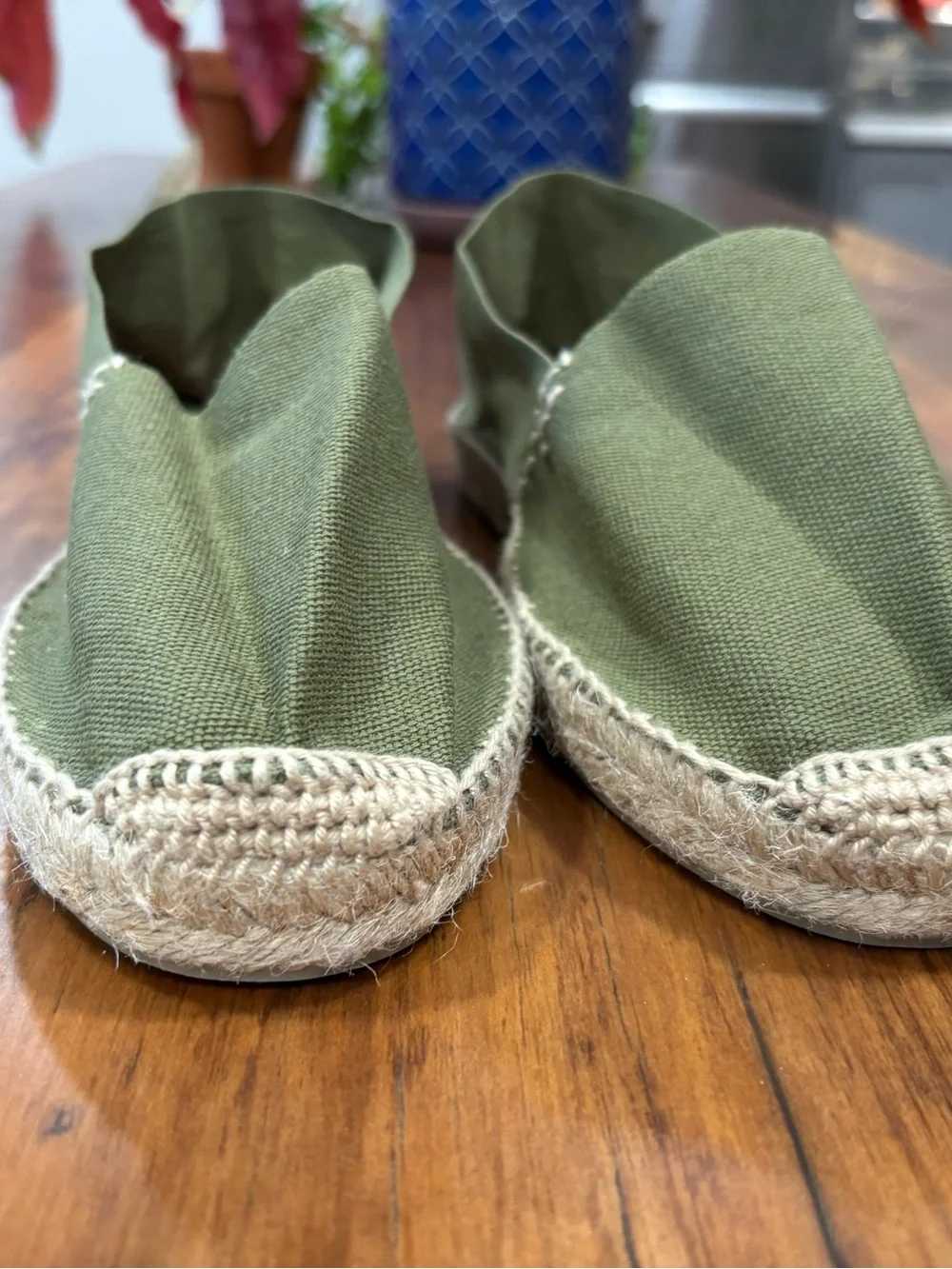 DIEGOS® - Olive Green Classic Made in Spain Espadrilles - Size 39 (8.5) NEW